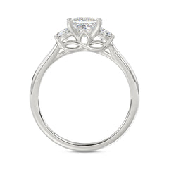 14K WHITE GOLD 1.00CT PRINCESS/ROUND DIAMOND LADIES RING (CENTER STONE PRINCESS DIAMOND 3/4CT)