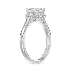 14K WHITE GOLD 1.00CT PRINCESS/ROUND DIAMOND LADIES RING (CENTER STONE PRINCESS DIAMOND 3/4CT)