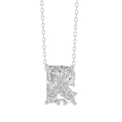 10K WHITE GOLD 1 5/8CT FANCY CUT ALPHABET DIAMOND LADIES PENDANT WITH CHAIN