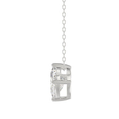 10K White Gold Diamond Initial “D” Pendant 2 1/3CT Fancy Cut Ladies Alphabet Charm with Chain