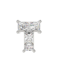 10K WHITE GOLD 1.00CT FANCY CUT ALPHABET DIAMOND LADIES PENDANT WITH CHAIN