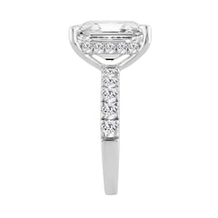 14K WHITE GOLD 6.00CT ROUND/RADIANT DIAMOND LADIES RING (CENTER STONE RADIANT DIAMOND 5CT)