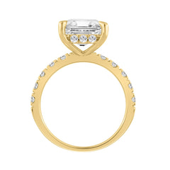 14K YELLOW GOLD 6.00CT ROUND/RADIANT DIAMOND LADIES RING (CENTER STONE RADIANT DIAMOND 5CT)