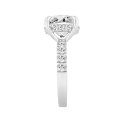 14K WHITE GOLD 6.00CT ROUND DIAMOND LADIES RING (CENTER STONE ROUND DIAMOND 5.00CT)