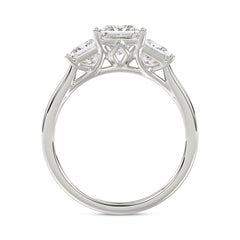14K WHITE GOLD 2 1/6CT PRINCESS DIAMOND LADIES RING (CENTER STONE PRINCESS DIAMOND 1CT)