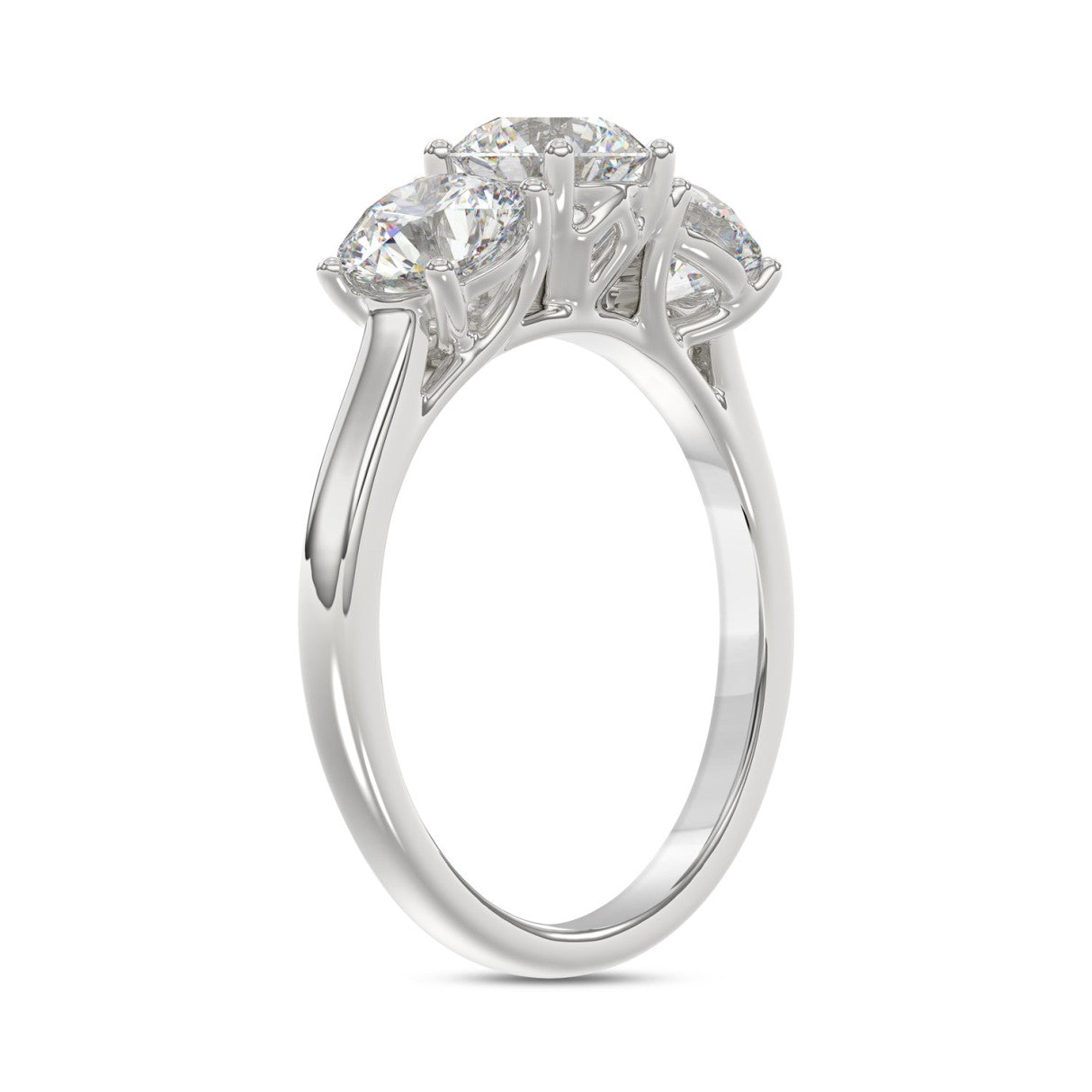 14K WHITE GOLD 2 1/4CT ROUND DIAMOND LADIES RING