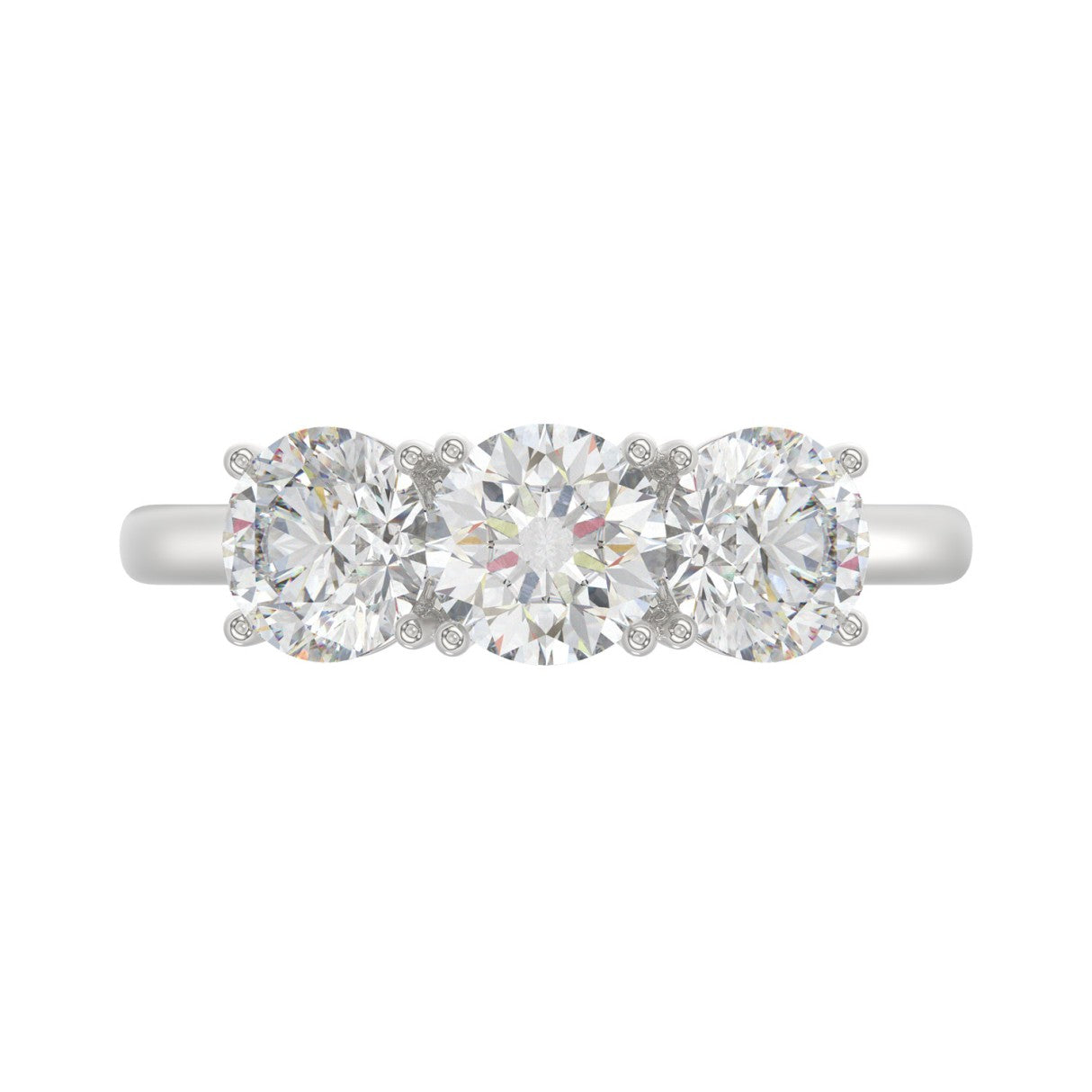 14K WHITE GOLD 2 1/4CT ROUND DIAMOND LADIES RING
