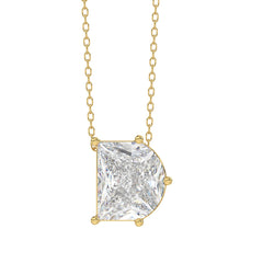 14K YELLOW GOLD 2 1/3CT FANCY CUT ALPHABET DIAMOND LADIES PENDANT WITH CHAIN