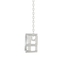 14K WHITE GOLD 1 1/3CT FANCY CUT ALPHABET DIAMOND LADIES PENDANT WITH CHAIN