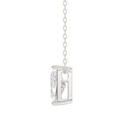 14K WHITE GOLD 1 5/8CT FANCY CUT ALPHABET DIAMOND LADIES PENDANT WITH CHAIN