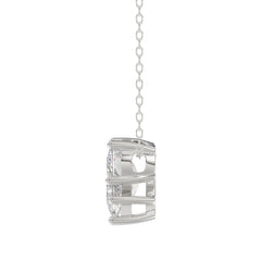 14K WHITE GOLD 1 5/8CT FANCY CUT ALPHABET DIAMOND LADIES PENDANT WITH CHAIN