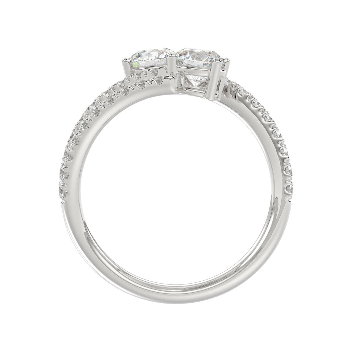 14K WHITE GOLD 1 1/2CT ROUND DIAMOND LADIES RING (CENTER STONE ROUND DIAMOND 2CT)