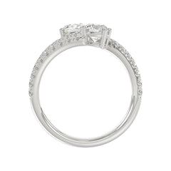 14K WHITE GOLD 1 1/2CT ROUND DIAMOND LADIES RING (CENTER STONE ROUND DIAMOND 2CT)