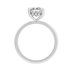 14K WHITE GOLD 2.00CT ROUND/PRINCESS DIAMOND LADIES RING (CENTER STONE PRINCESS DIAMOND 2.00CT)