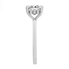 14K WHITE GOLD 2.00CT ROUND/PRINCESS DIAMOND LADIES RING (CENTER STONE PRINCESS DIAMOND 2.00CT)