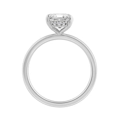 14K WHITE GOLD 2.00CT ROUND/EMERALD DIAMOND LADIES RING (CENTER STONE EMERALD DIAMOND 2CT)