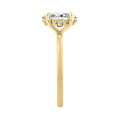 14K YELLOW GOLD 2.00CT OVAL/ROUND DIAMOND LADIES RING (CENTER STONE OVAL DIAMOND 2CT)