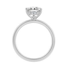 14K WHITE GOLD 2.00CT PEAR/ROUND DIAMOND LADIES RING (CENTER STONE PEAR DIAMOND 2CT)