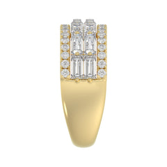 14K YELLOW GOLD 1 1/4CT ROUND/BAGUETTE DIAMOND LADIES BAND
