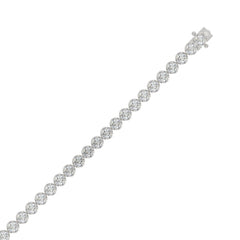 14K WHITE GOLD 3.00CT ROUND DIAMOND LADIES BRACELET 
