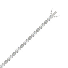 14K WHITE GOLD 3.00CT ROUND DIAMOND LADIES BRACELET 