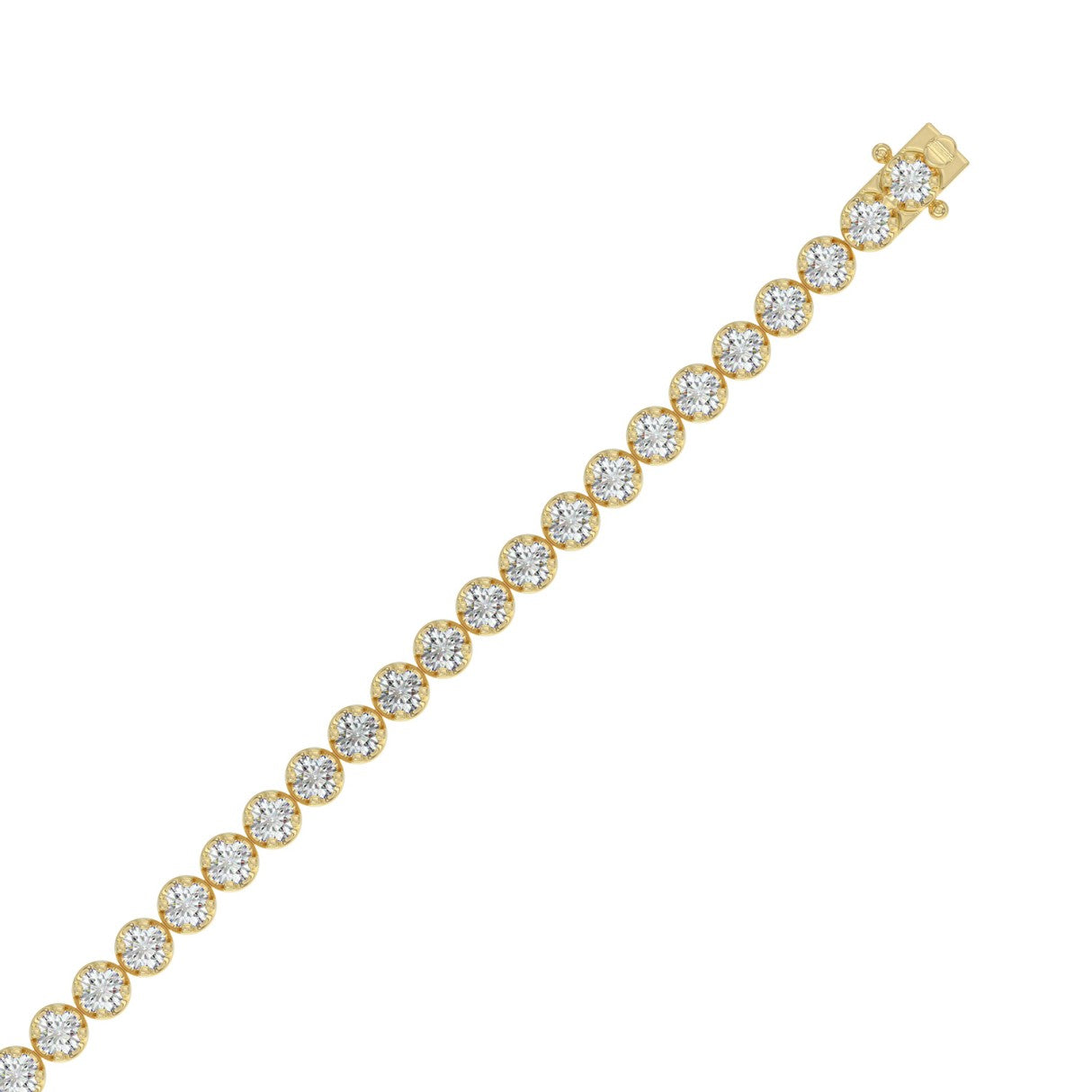 14K YELLOW GOLD 3.00CT ROUND DIAMOND LADIES BRACELET 