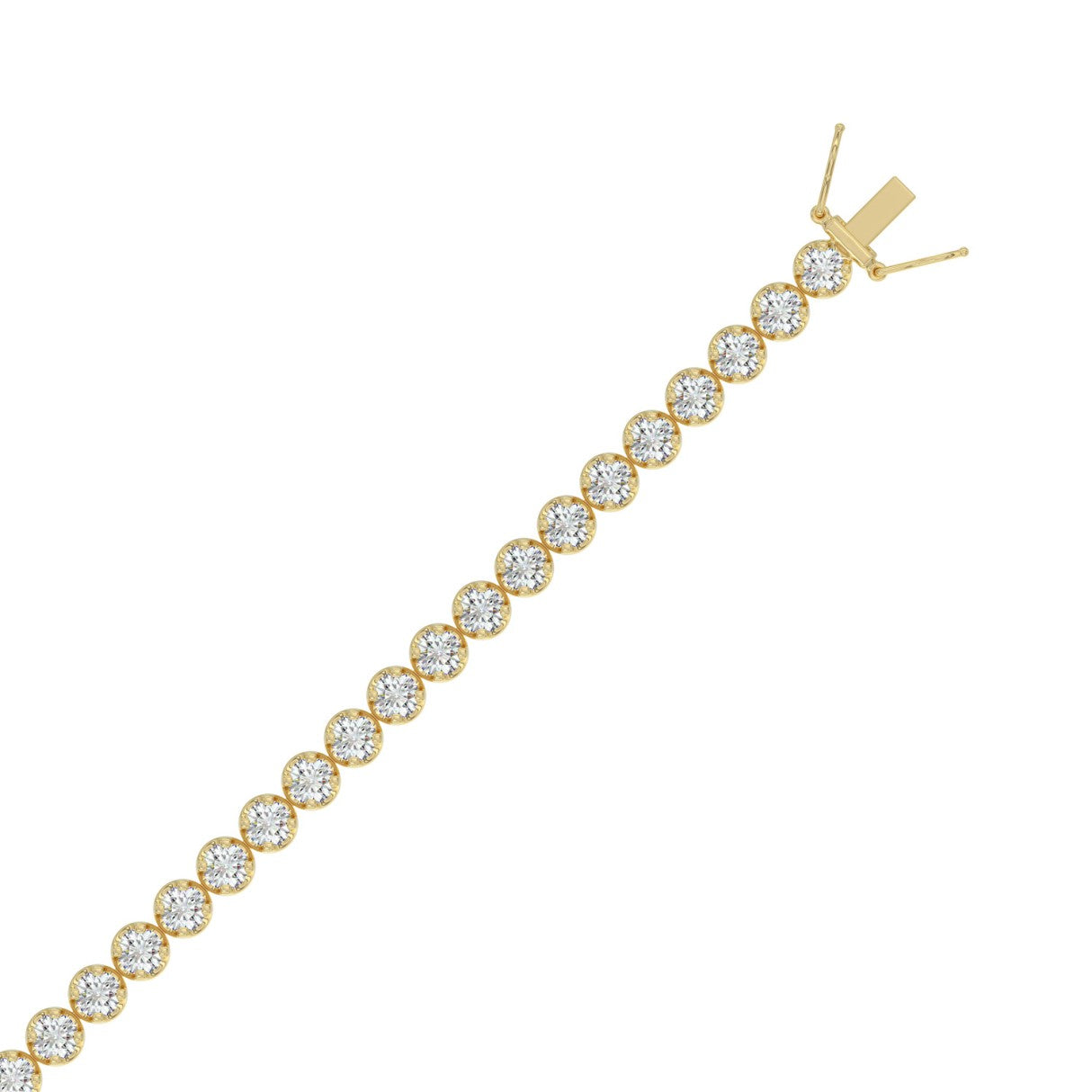 14K YELLOW GOLD 3.00CT ROUND DIAMOND LADIES BRACELET 