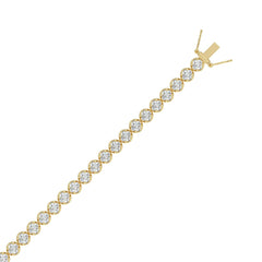 14K YELLOW GOLD 3.00CT ROUND DIAMOND LADIES BRACELET