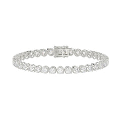 14K WHITE GOLD 9.00CT ROUND DIAMOND LADIES BRACELET