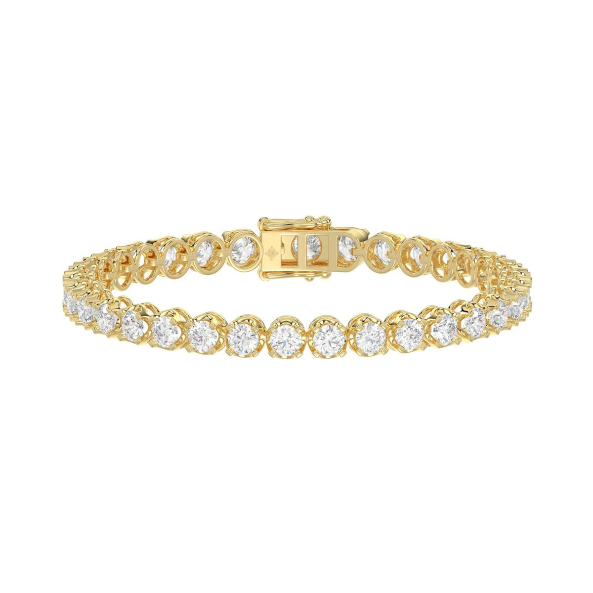 Luxury 14K Yellow Gold Round Diamond Tennis Bracelet 10.00 Ct Elegant Women Jewelry (Color F-G -Clarity Vs1/Vs2)