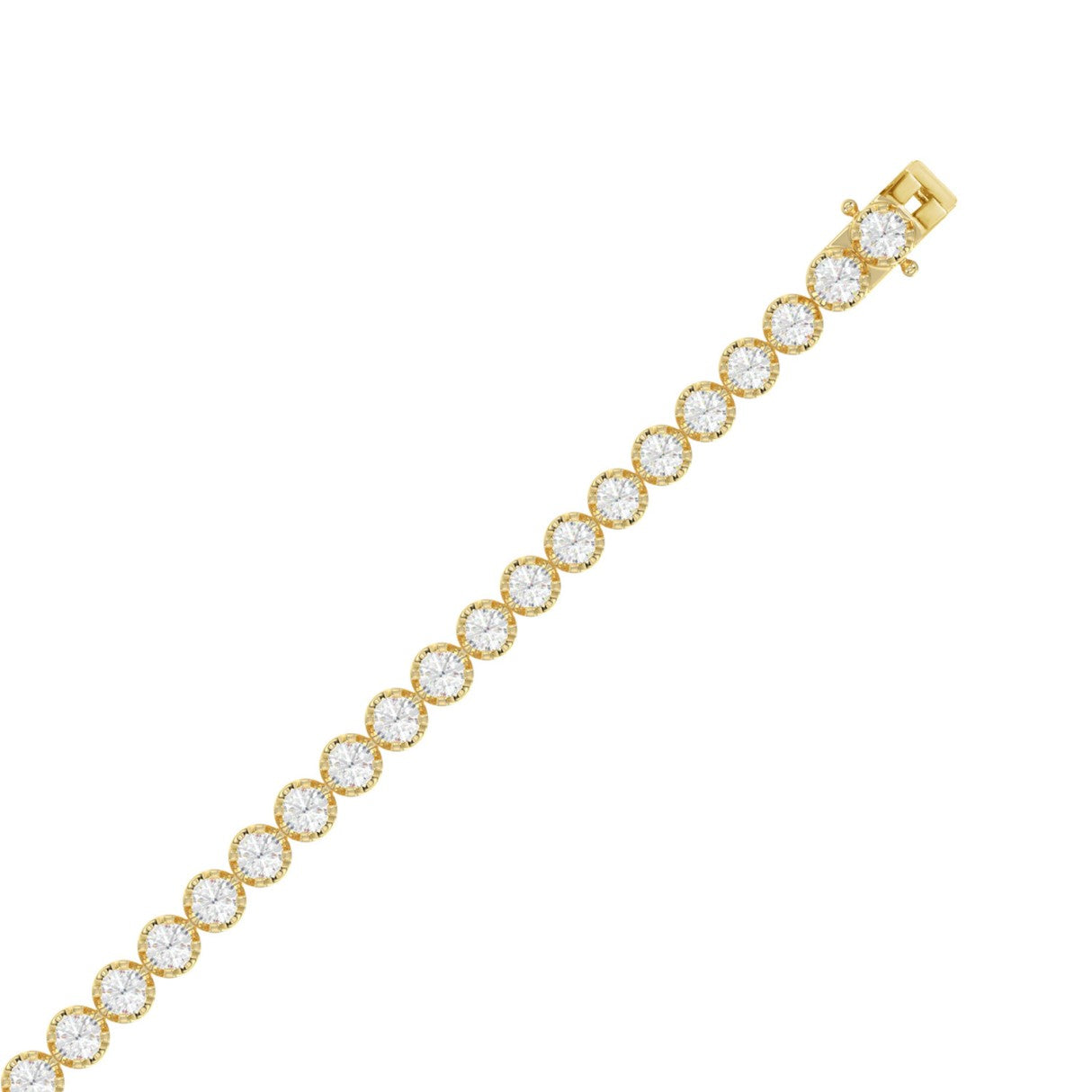 Luxury 14K Yellow Gold Round Diamond Tennis Bracelet 10.00 Ct Elegant Women Jewelry (Color F-G -Clarity Vs1/Vs2)