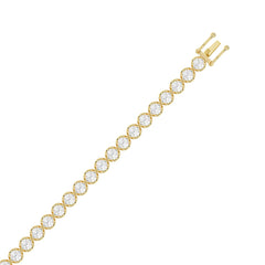 Luxury 14K Yellow Gold Round Diamond Tennis Bracelet 10.00 Ct Elegant Women Jewelry (Color F-G -Clarity Vs1/Vs2)