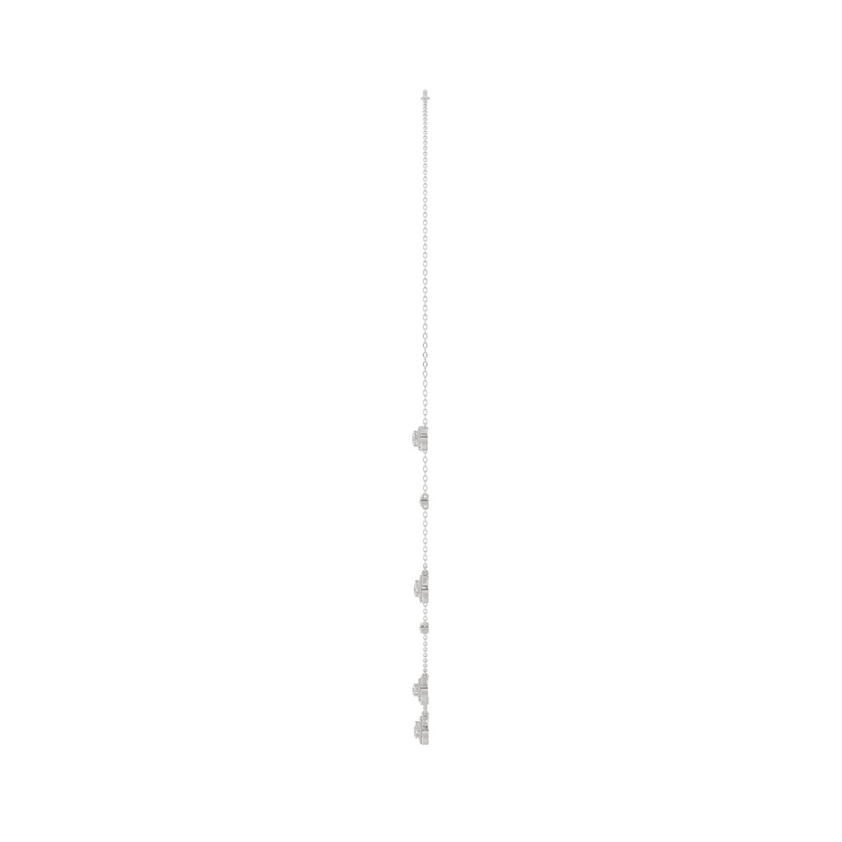 14K WHITE GOLD 1.00CT ROUND/PEAR DIAMOND LADIES NECKLACE