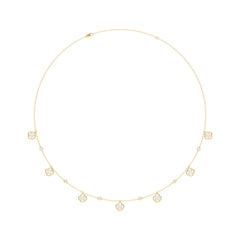 14K YELLOW GOLD 1 1/2CT ROUND DIAMOND LADIES NECKLACE