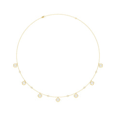14K YELLOW GOLD 1 1/2CT ROUND DIAMOND LADIES NECKLACE