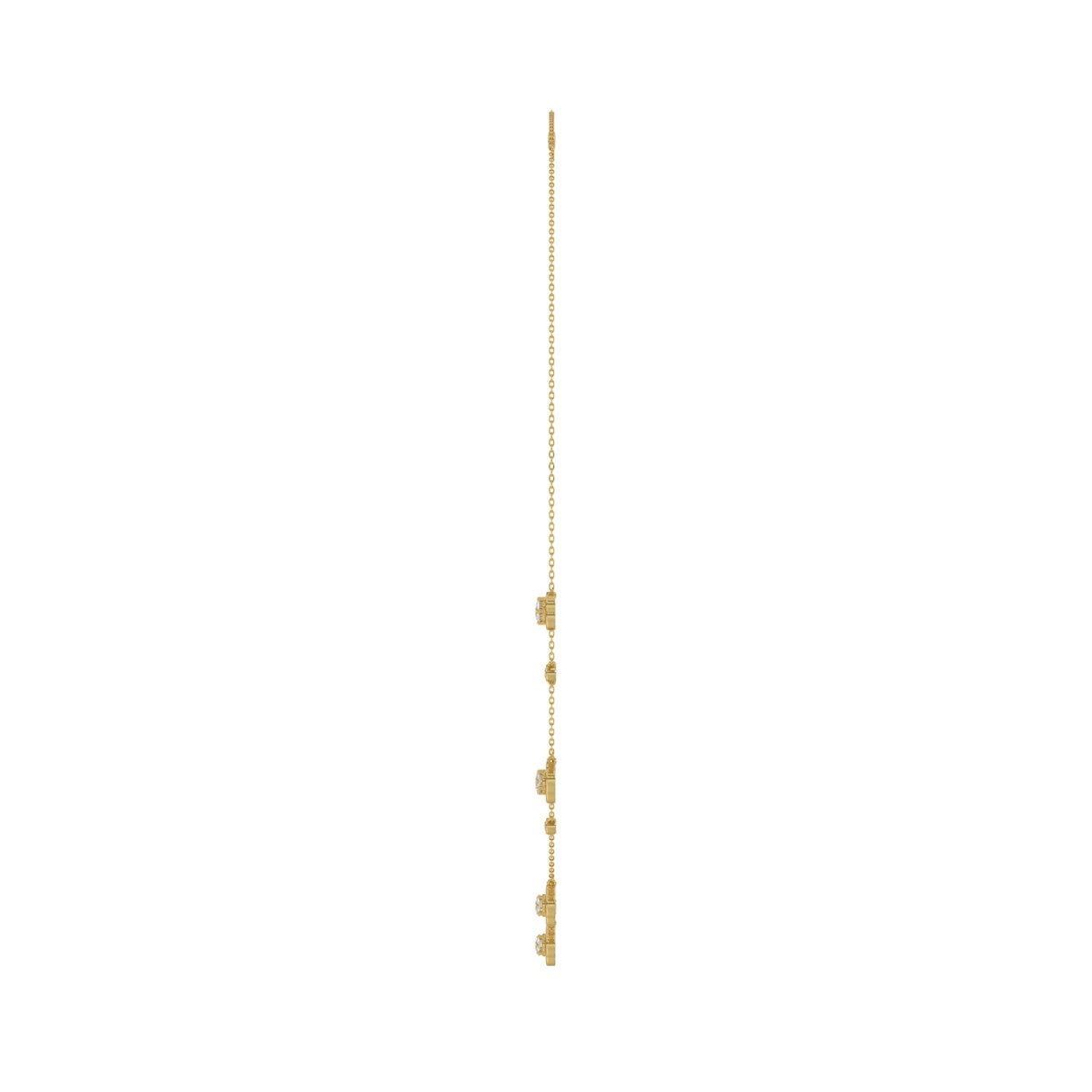 14K YELLOW GOLD 1 1/2CT ROUND DIAMOND LADIES NECKLACE