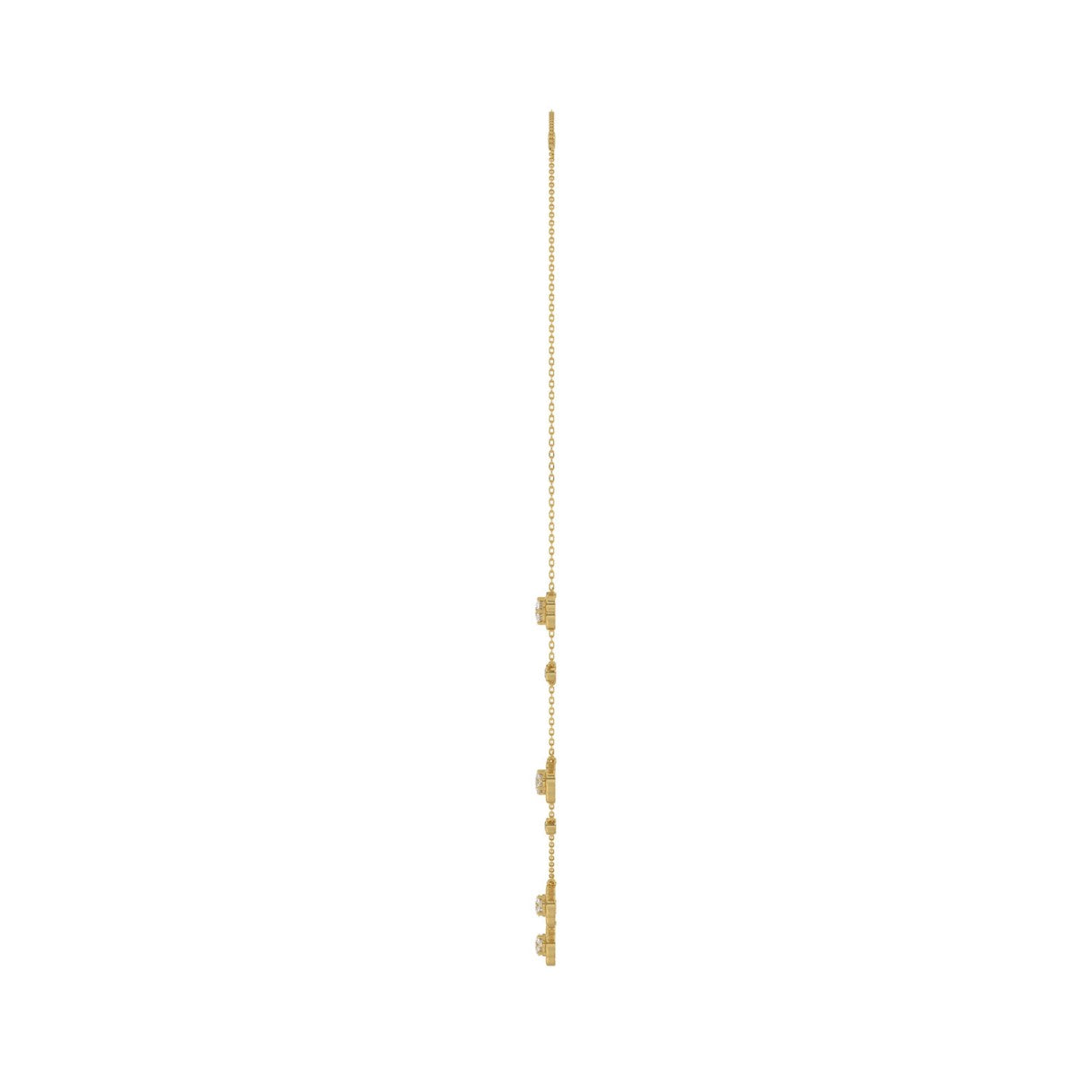 14K YELLOW GOLD 1 1/2CT ROUND DIAMOND LADIES NECKLACE