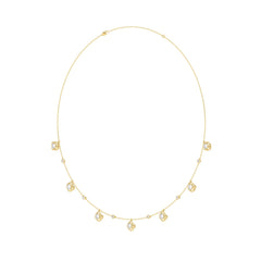 14K YELLOW GOLD 1 1/2CT ROUND DIAMOND LADIES NECKLACE