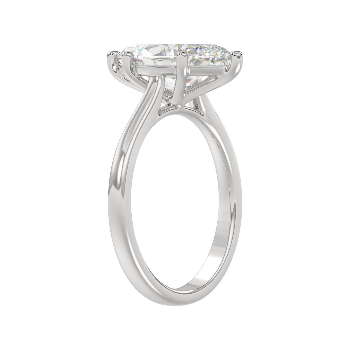 14K WHITE GOLD 1 1/2CT MARQUISE DIAMOND SOLITAIRE RING 