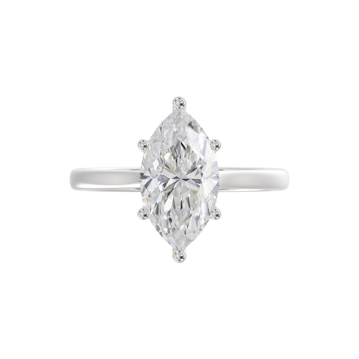 14K WHITE GOLD 1 1/2CT MARQUISE DIAMOND SOLITAIRE RING