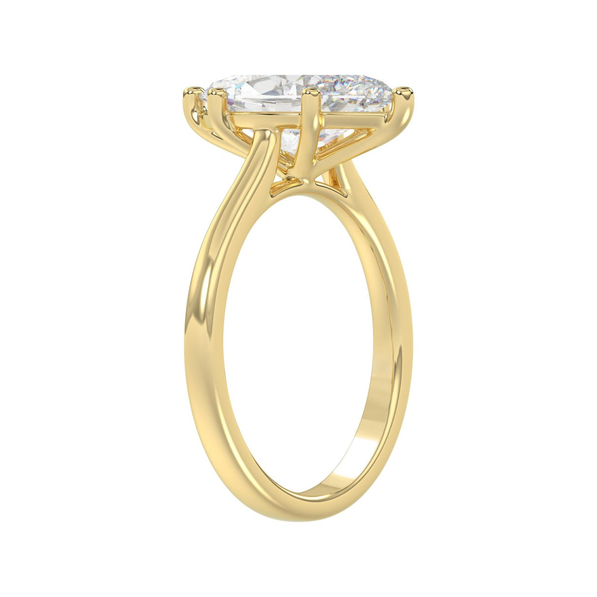 14K YELLOW GOLD 1 1/2CT MARQUISE DIAMOND SOLITAIRE RING