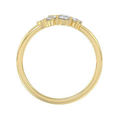 Classic 10K Yellow Gold  Round Lab Grown Diamond ladies Ring 1/2CT (Color F-G -Clarity VS1/VS2)