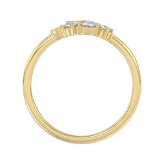 Classic 10K Yellow Gold  Round Lab Grown Diamond ladies Ring 1/2CT (Color F-G -Clarity VS1/VS2)