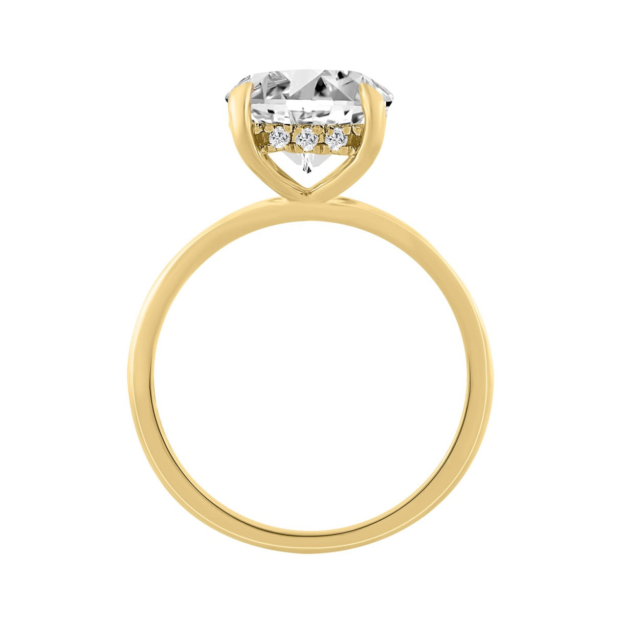 14K YELLOW GOLD 3.00CT ROUND DIAMOND LADIES RING