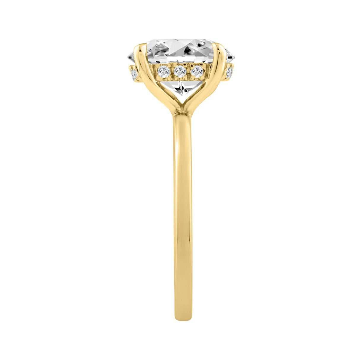 14K YELLOW GOLD 3.00CT OVAL/ROUND DIAMOND LADIES RING (CENTER STONE OVAL DIAMOND 3.00CT)