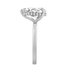 14K WHITE GOLD 3.00CT ROUND/PEAR DIAMOND LADIES RING (CENTER STONE PEAR DIAMOND 3CT)