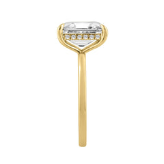 14K YELLOW GOLD 3 1/8CT ROUND/RADIANT DIAMOND LADIES RING (CENTER STONE RADIANT DIAMOND 3.00CT)