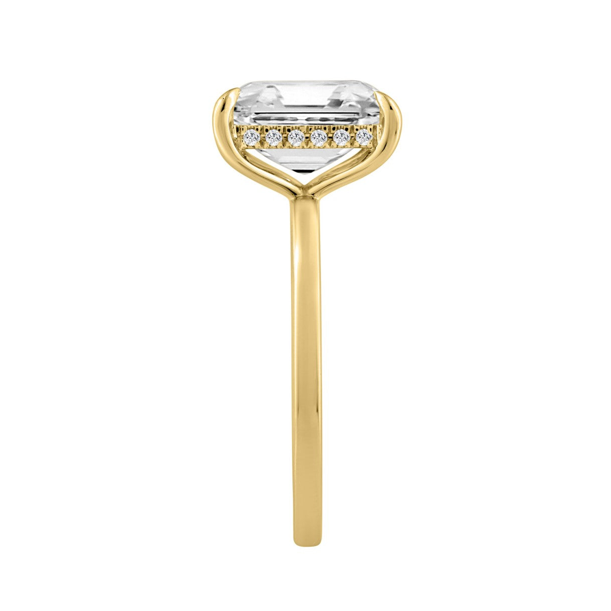 14K YELLOW GOLD 3 1/8CT ROUND/RADIANT DIAMOND LADIES RING (CENTER STONE RADIANT DIAMOND 3.00CT)