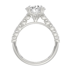 Ladies 14K White Gold Ladies Elegance- Bridal Set  3 1/3CT Round & Oval Diamonds 3.00CT Oval Center stone (Color F-G  Clarity VS1/VS2)