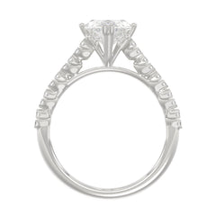 Ladies 14K White Gold Ladies Elegance- Bridal Set  3 1/3CT Round & Marquise Diamonds 3.00CT Marquise Center stone (Color F-G -Clarity VS1/VS2)